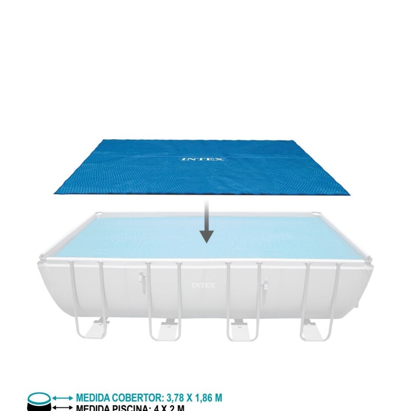 INTEX COBERTOR LONA SOLAR PARA PISCINA RECTANGULAR 4.0 X 2.0 METROS Intex Cobertor Lona Solar Para Piscina Rectangular 4.0 X 2.0 Metros