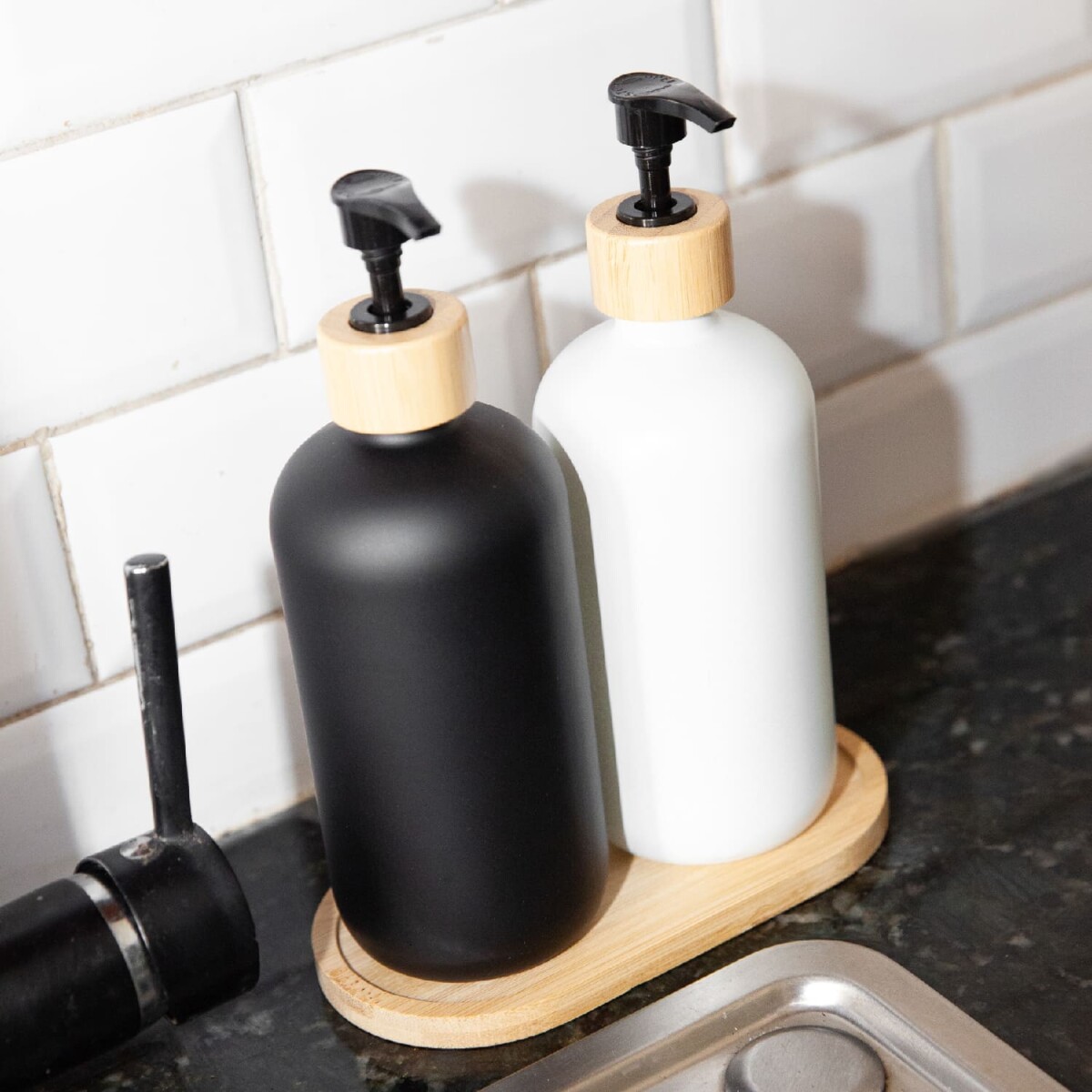 Set 2 dispensadores de jabón shampoo 400ml 