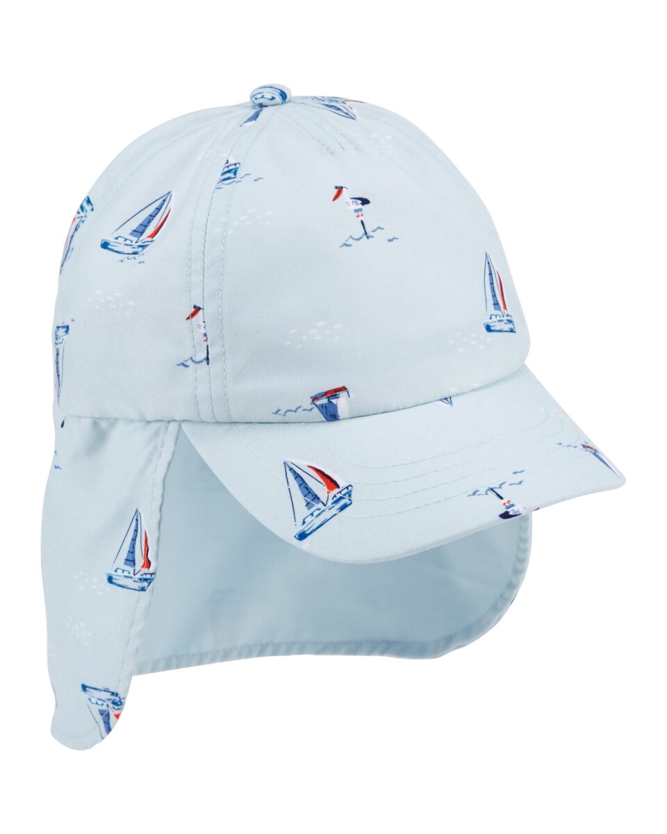 Gorro con visera, solapa y protección upf 50+ 
