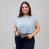 Remera hombreras Celeste