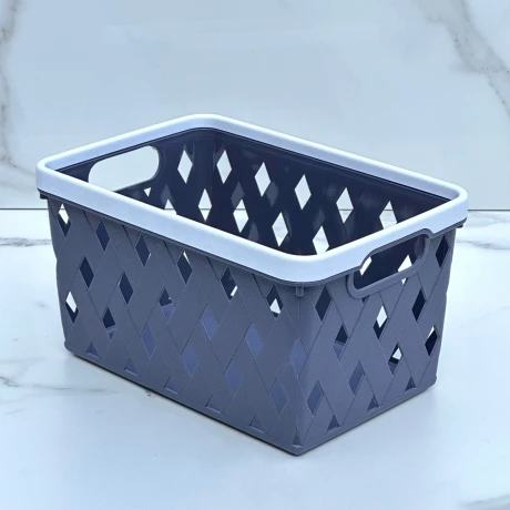 Canasto Organizador Tramado Polipropileno Alto 12cm x Ancho 15cm x Largo 22cm Canasto Organizador Tramado Polipropileno Alto 12cm x Ancho 15cm x Largo 22cm