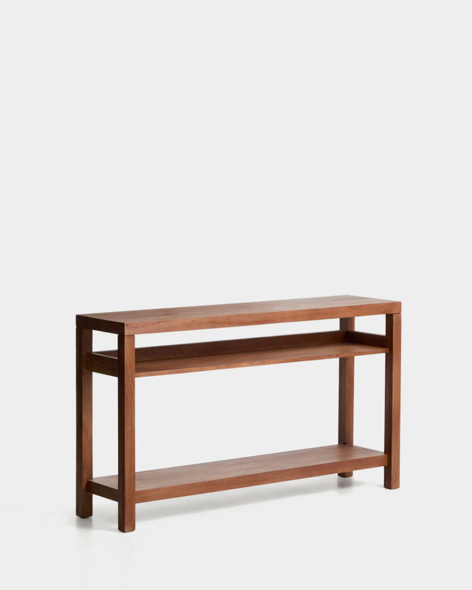 Consola Norani de madera maciza y chapa de acacia 140 x 80 cm 