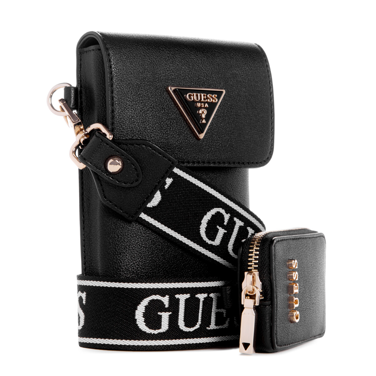 Cartera Guess Latona Chica Negro 