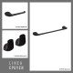 Set De Accesorios Negro Mate Incluye 2 Perchas, Portarollo Y Toallero Barral 40Cm. Epuyen Fv 000
