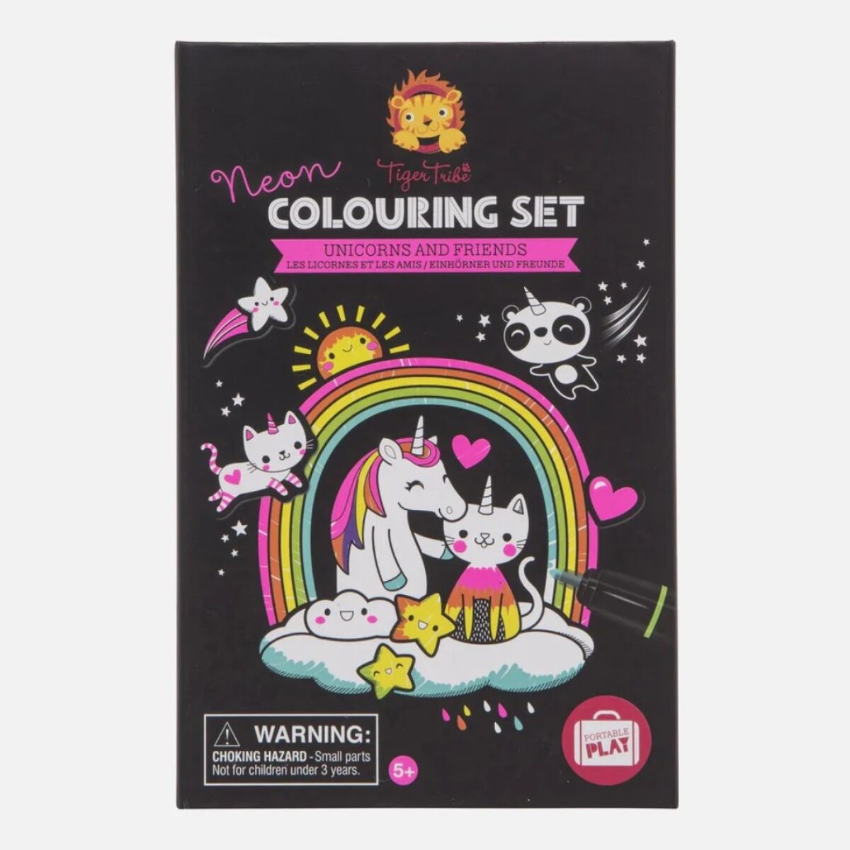 Kit de colores neón: unicornios y amigos - Kit De Colores Neón: Unicornios Y Amigos 