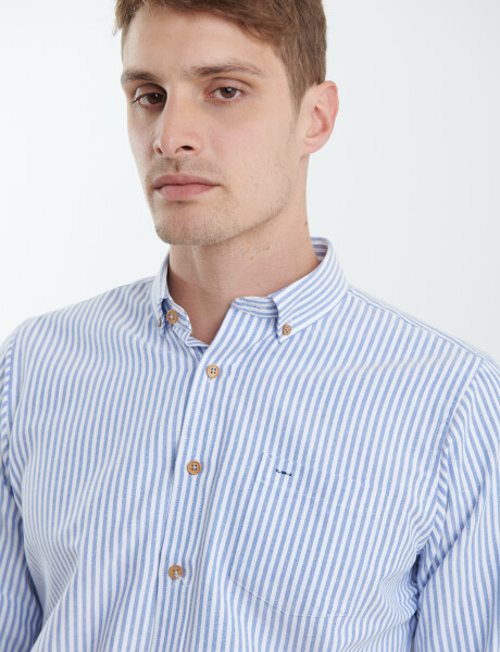 012622 CAMISA HARRINGTON LABEL Azul Osc/natural