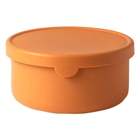 Contenedor Recipiente de Alimentos 700Ml c/ Tapa en Silicona Naranja
