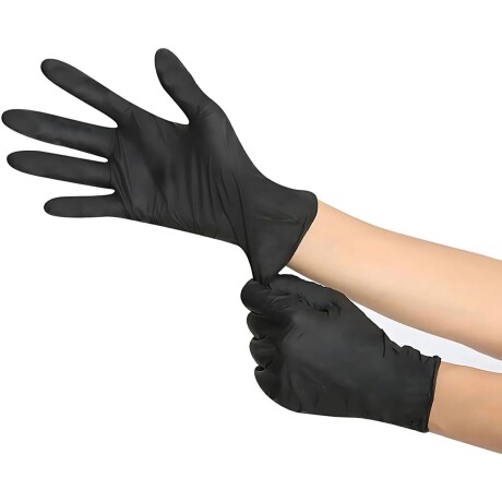 Caja de 100 Guantes Examinación de Nitrilo Libre de Latex NEGRO