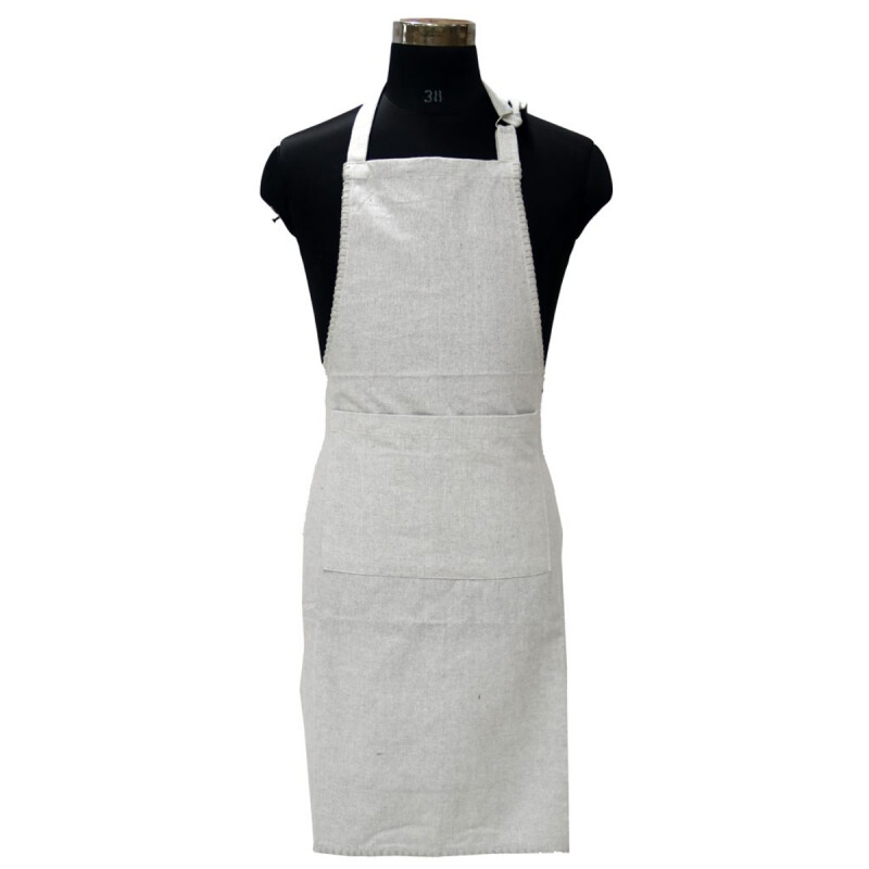 Delantal algodón Pespuntes 60cm x85cm GRIS