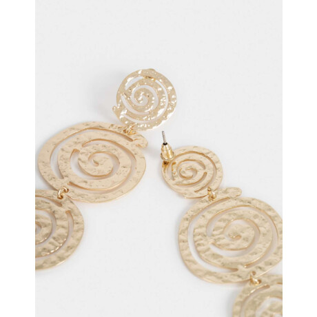 Aros Colgantes Largos Metal diferenciado Dorado