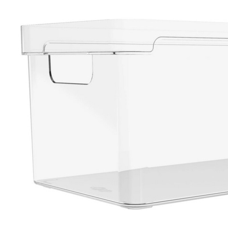 Cesto organizador plástico transparente 30x15x13 cm Cesto organizador plástico transparente 30x15x13 cm