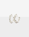 Aros Argollas Cubic zirconia Aros Argolla De La Línea Delicates. - Plateado