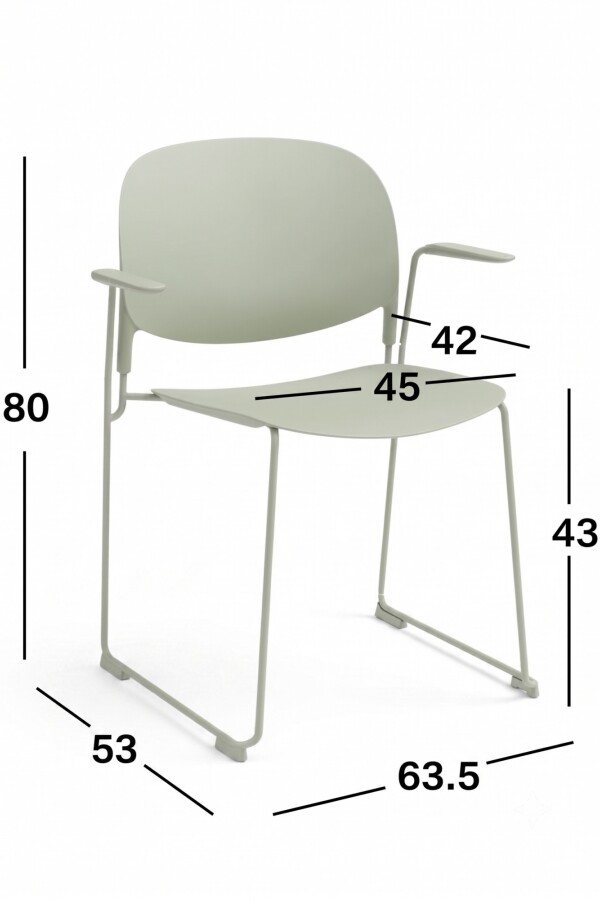 Silla Stacks Arm Gris
