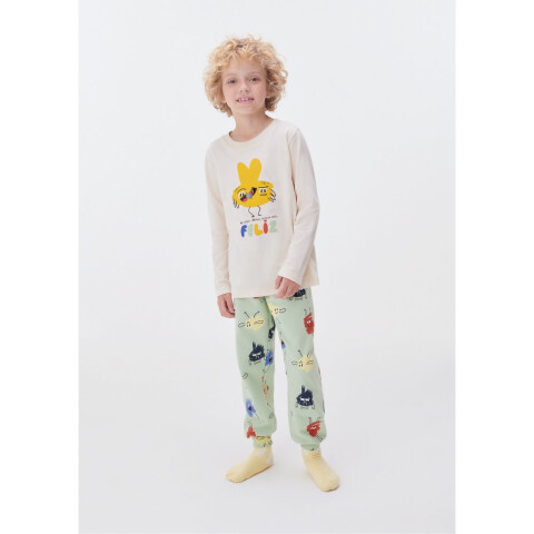 PIJAMA ML MASC VERDE