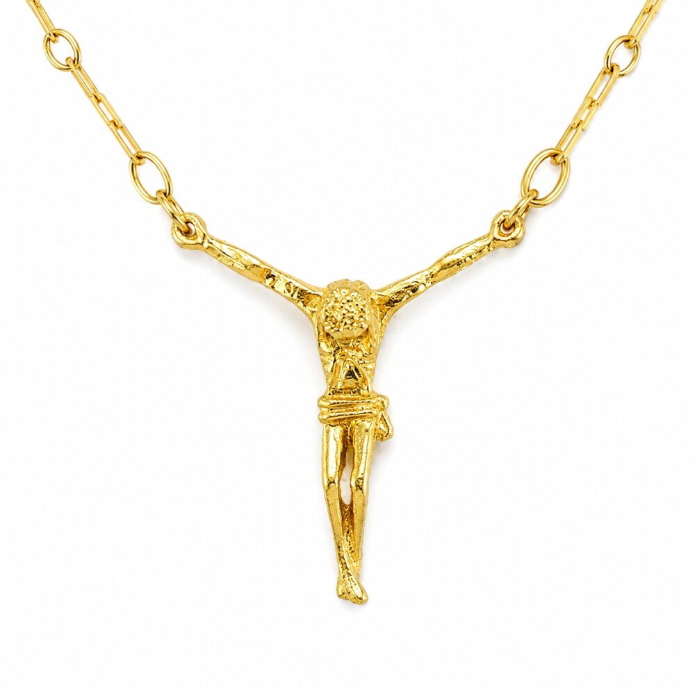 Cadena De Oro 18K Con Cristo Cadena De Oro 18K Con Cristo