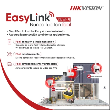 Hikvision Easy Link Wi-fi Kit Nvs + 2 Camaras 4MP 001