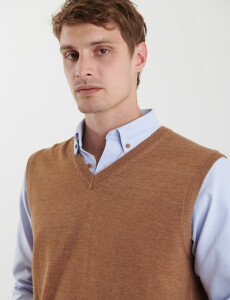 470885 CHALECO HARRINGTON LABEL Camel