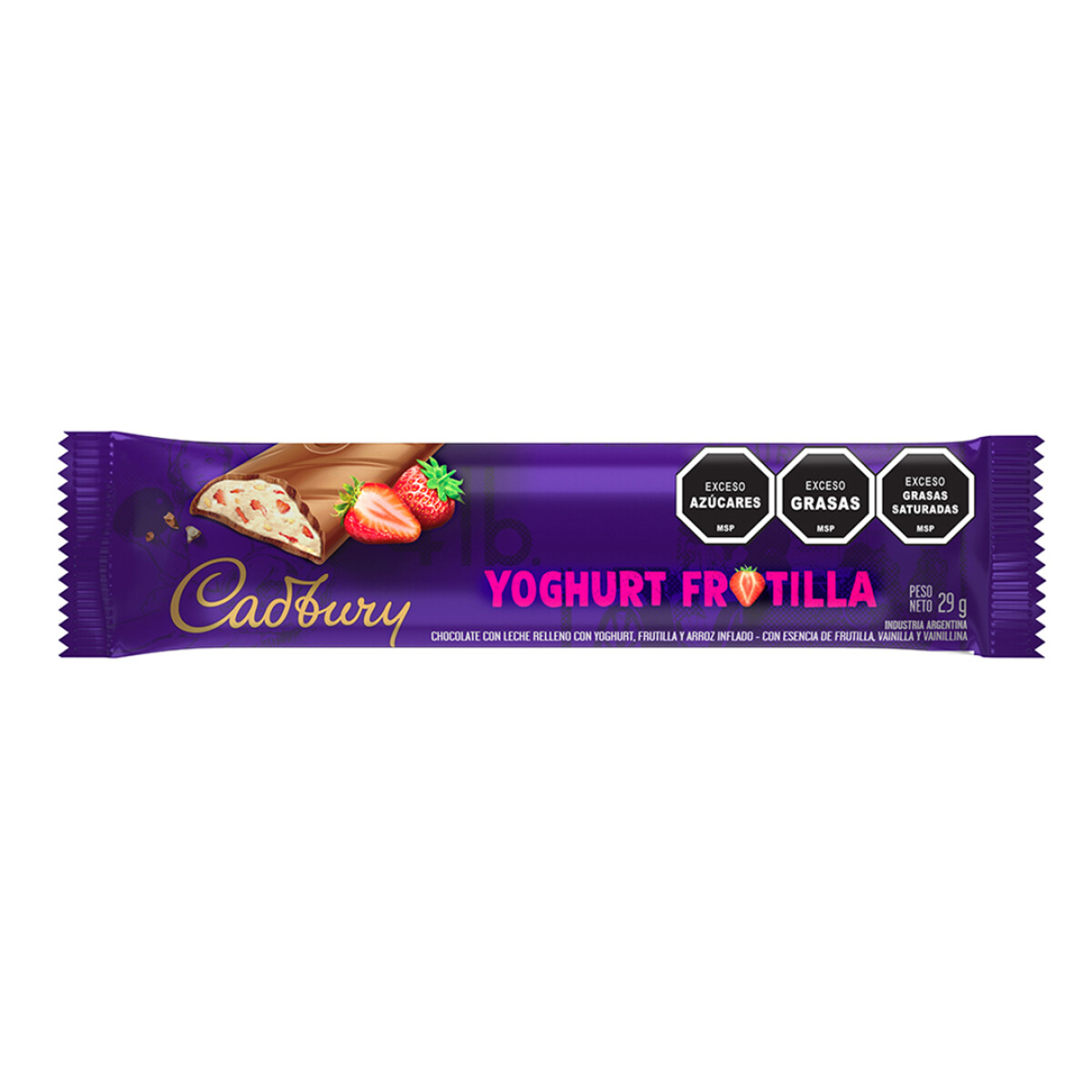 TABLETA CADBURY YOG FRUTILLA 29 GRS - AZUL 