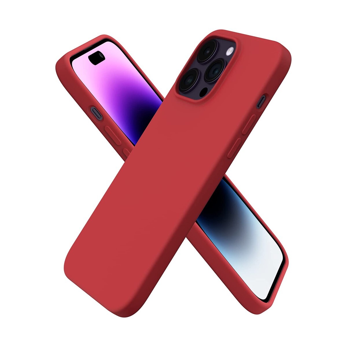 Funda case de silicona para iphone 14 pro - Rojo 