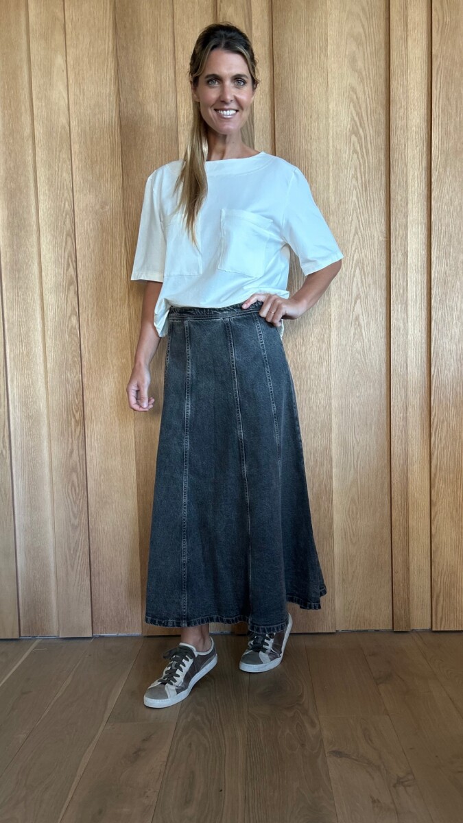 Pollera Mónaco - Denim Negro Pizarra 