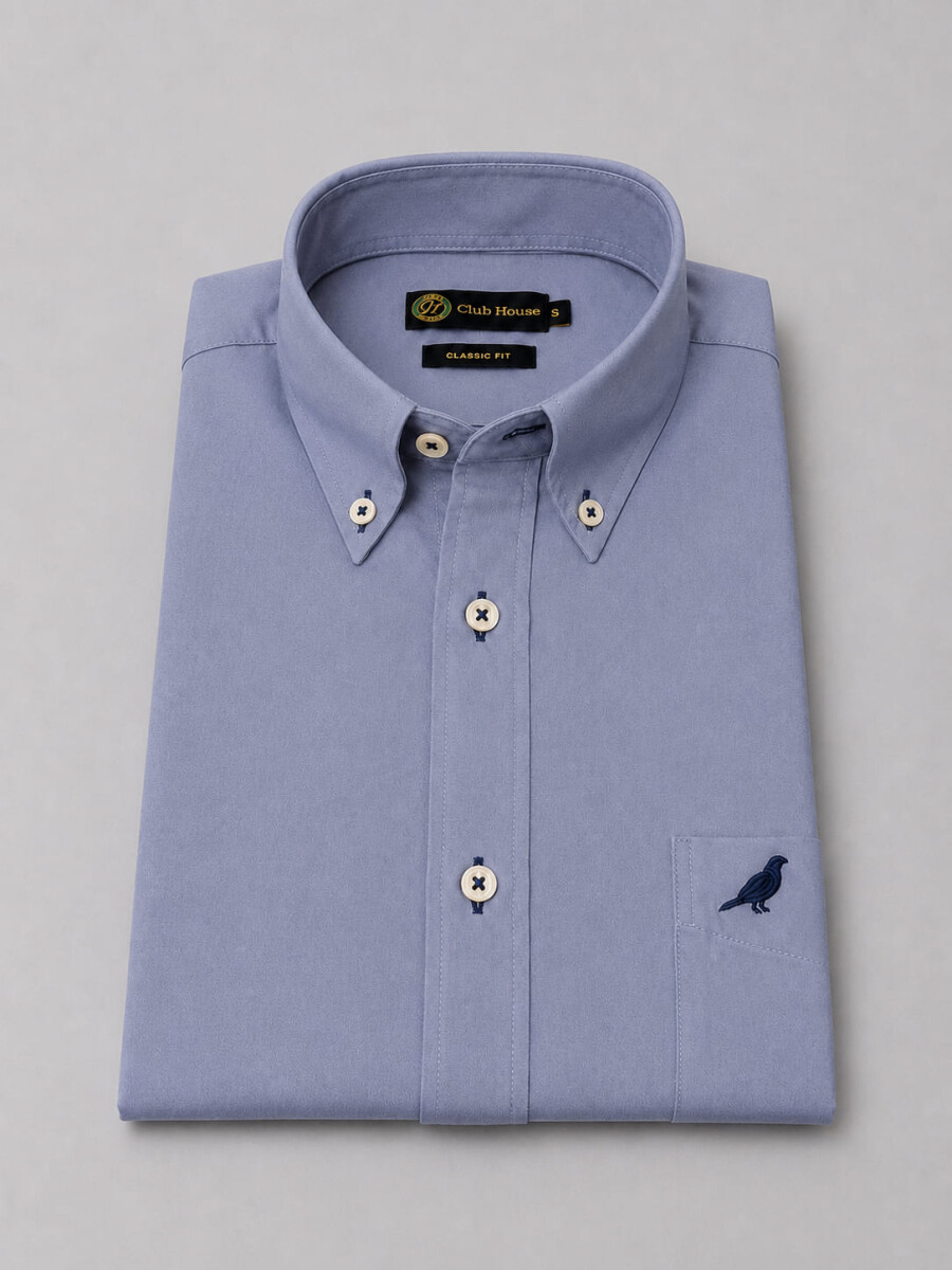 Camisa Cotton Twill Botton Down - Steel 