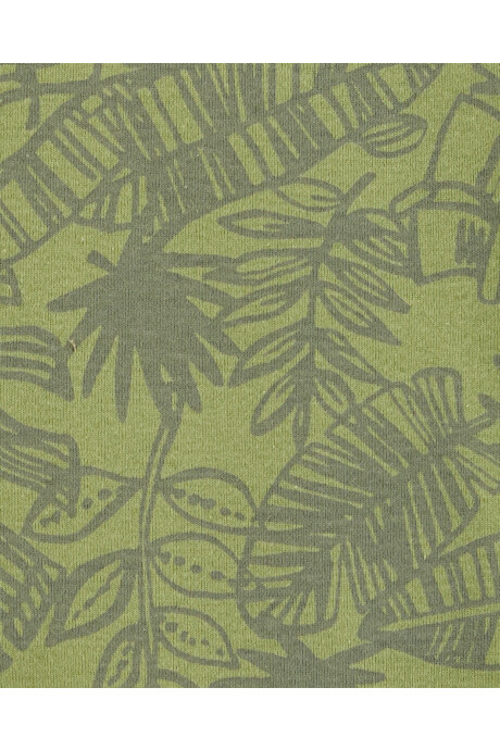 Set dos piezas short y body de algodón diseño palmeras Sin color