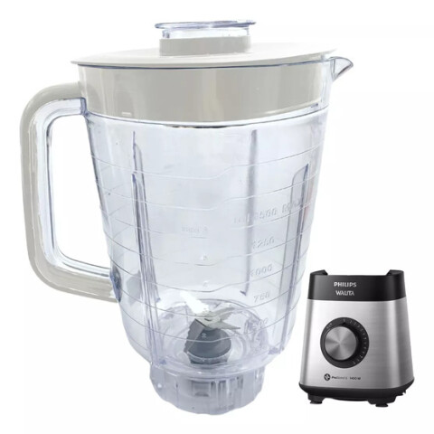 Vaso De Licuadora Compatible Philips Hr2242 / 2240 / 2244 Blanco
