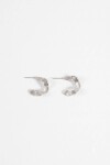 Aros acero wavy plateado