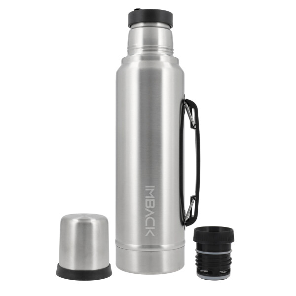 Termo 1300 Litro Acero Inoxidable Doble Capa 2 Picos Cebador Con Manija Termico Imback Color Plateado Termo 1300 Litro Acero Inoxidable Doble Capa 2 Picos Cebador Con Manija Termico Imback Color Plateado
