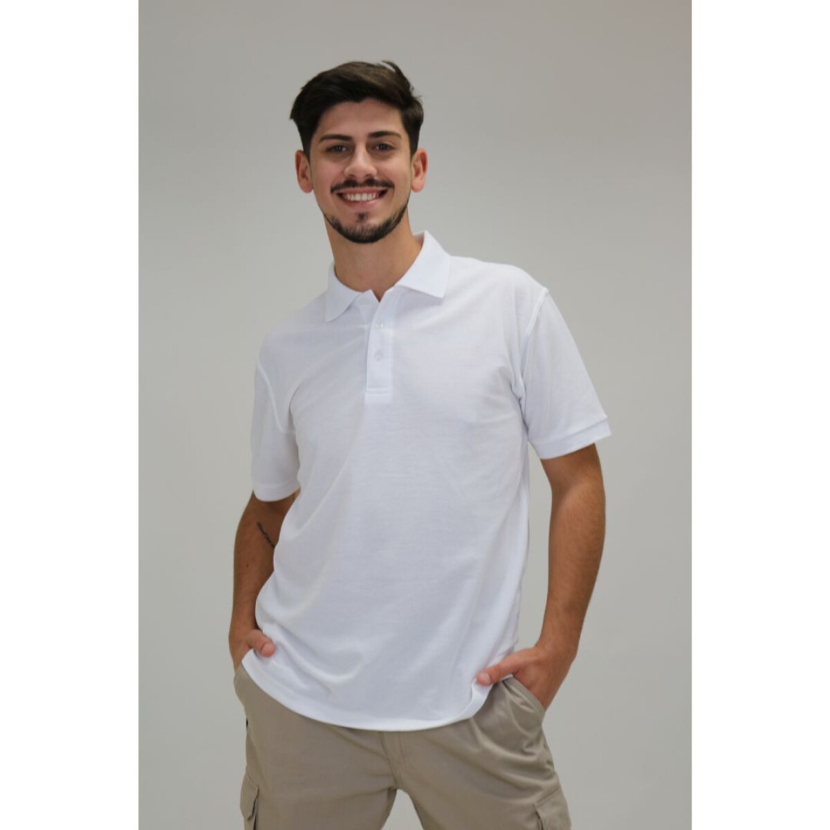 Remera Polo Premium - Blanco 