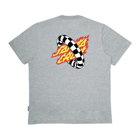 Remera Santa Cruz Goal Flame Gris Jaspeado Remera Santa Cruz Goal Flame Gris Jaspeado