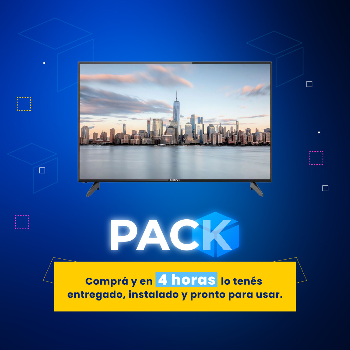Pack Smart TV Xion 50" 4K Whale TV + Instalación 