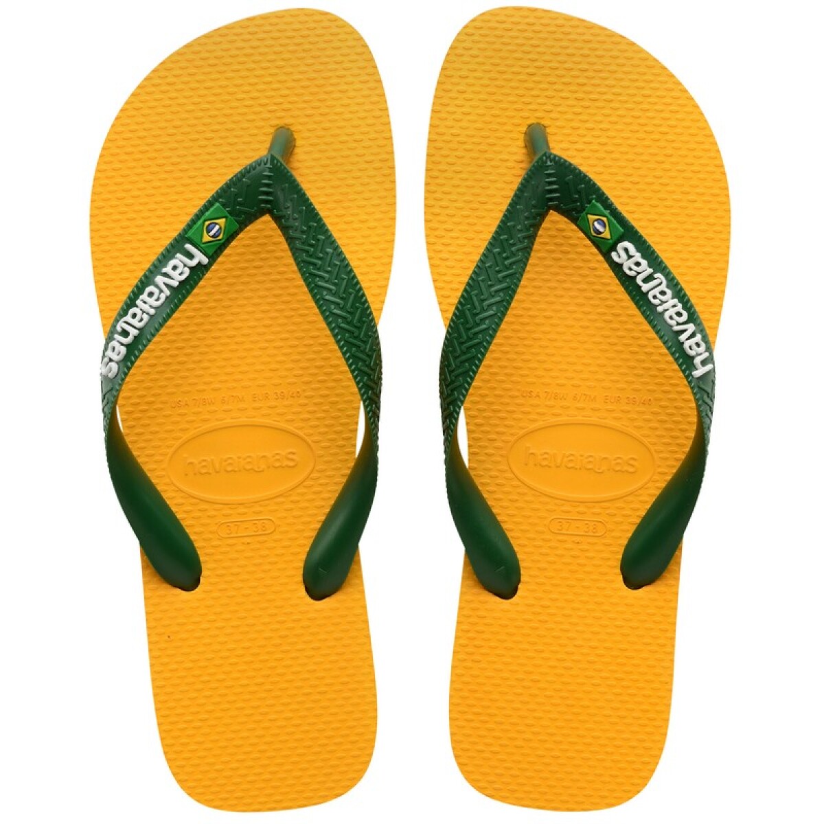 Ojotas Havaianas Brasil Logo - Amarillo 