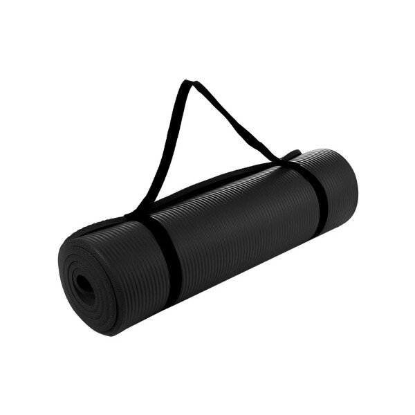Colchoneta Yoga Pilates Gimnasia Cinta Transportadora 10mm Color Variante Negro