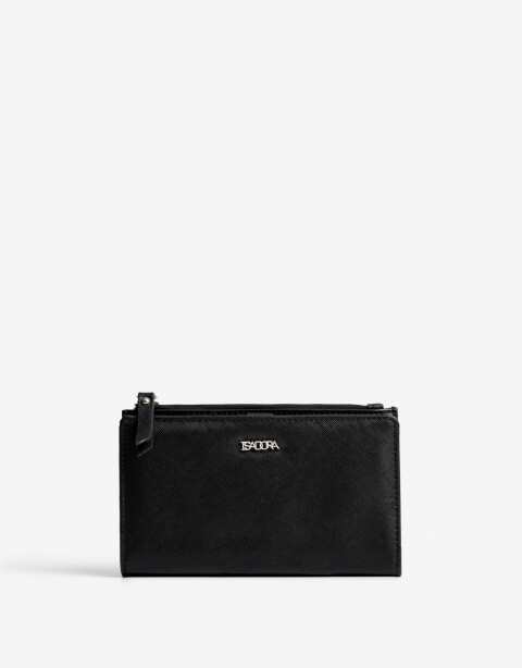 Ficheros Billetera Fichero Negro Con Cierre - Negro