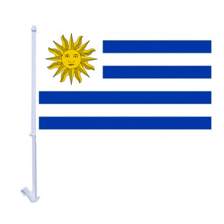 Bandera de Uruguay para Auto Polyester 30 cm X 45 cm 001