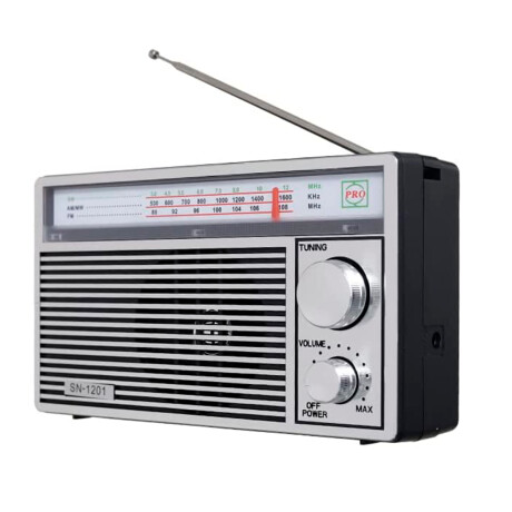 Radio Retro Portátil Am/fm Corriente y Pilas SN-1201 001