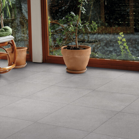 Porcelanato Gris Concretto Mate Liso 61.1X61.1Cm Piso Pared GRIS