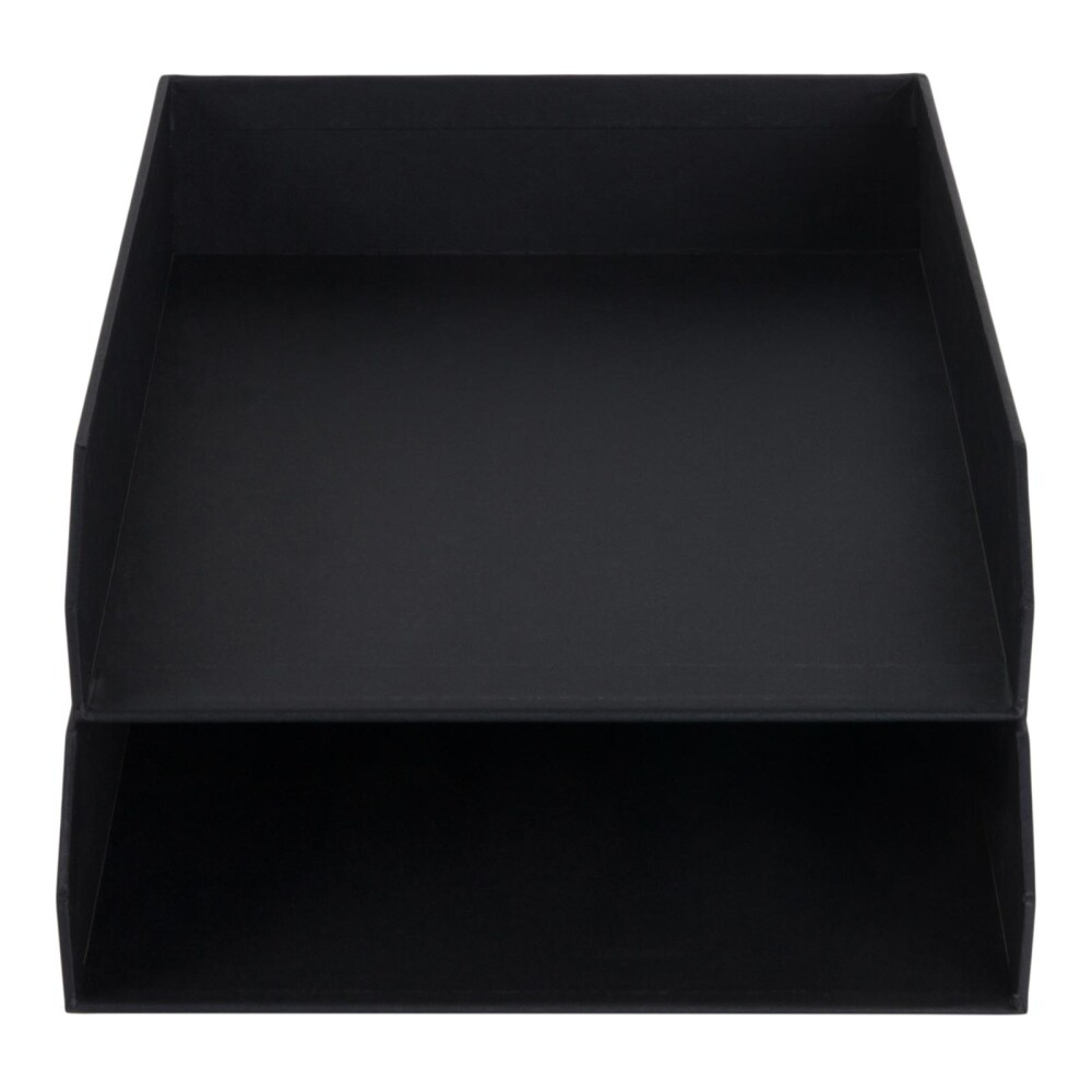 SET 2 BANDEJAS ESCRITORIO POLIESTER NEGRO HAKAN