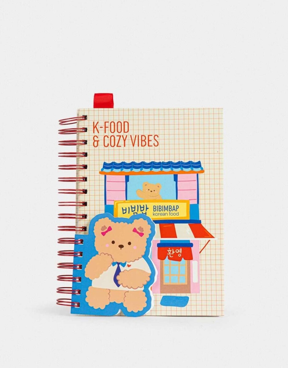 Cuaderno A5 Anillado Con Memo Con Formita Y Stickers - Combinacion Multicolor 