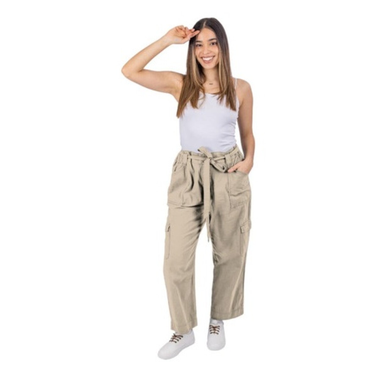 Pantalón cargo UFO Gigi Beige - Beige 