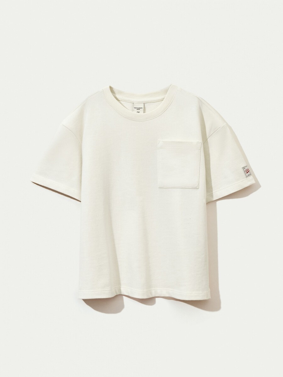 CAMISETA CON BOLSILLO - BLANCO 