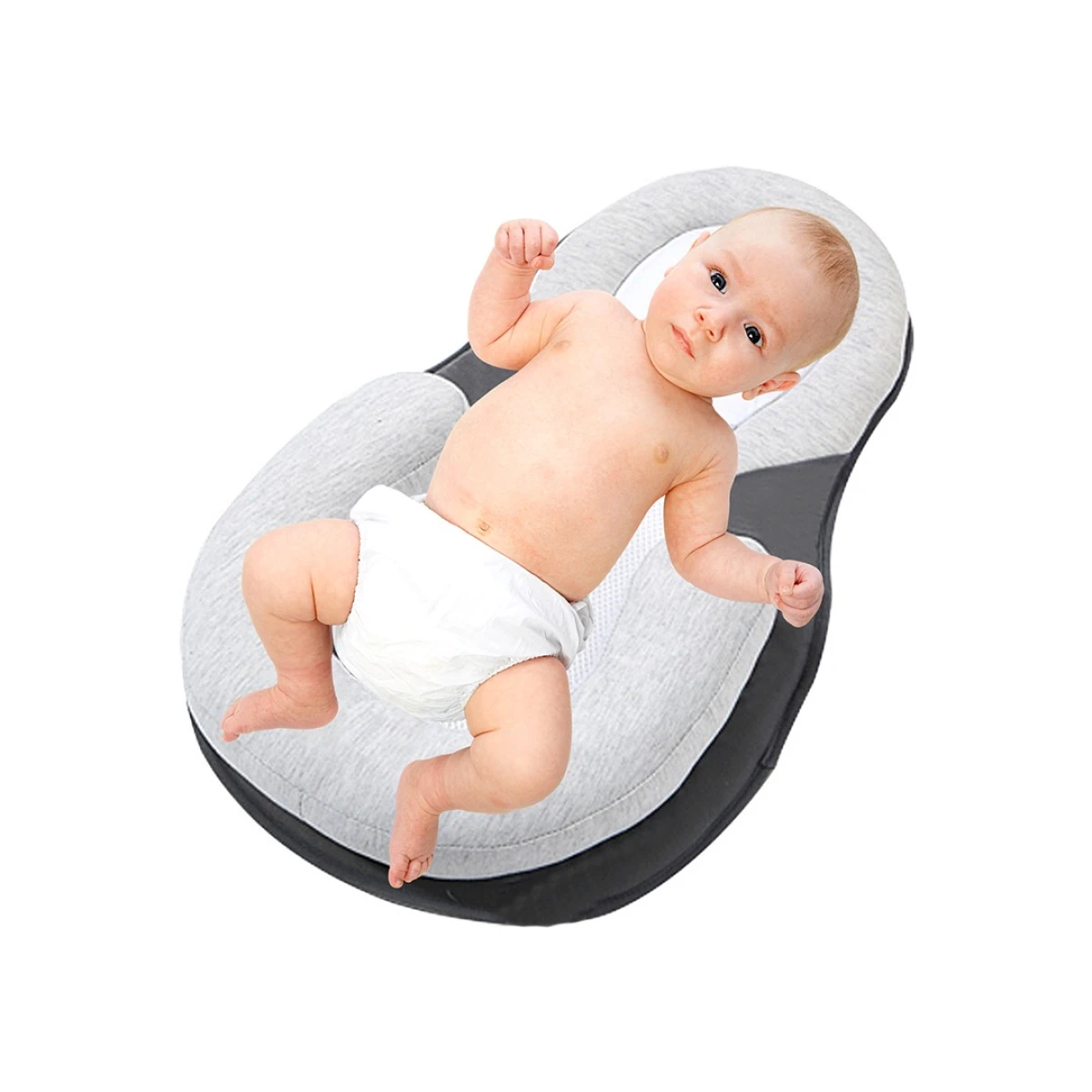 Reductor Posicionador de Bebe para Dormir - NEGRO-GRIS 