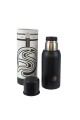 Termo acero color 750 ml Negro