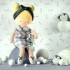 Silla De Cuevas Set 2 en 1 Coche + Muñeca Pipo Niños Juguete Variante Color Gris