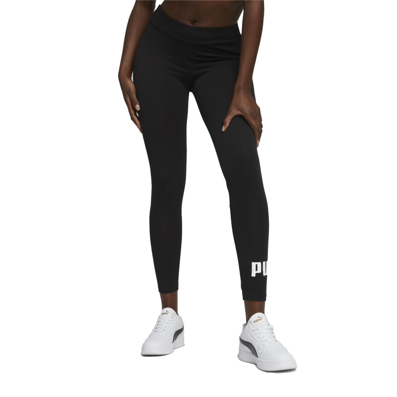 Calza de Mujer Puma Logo Leggings Wns Negro - Blanco