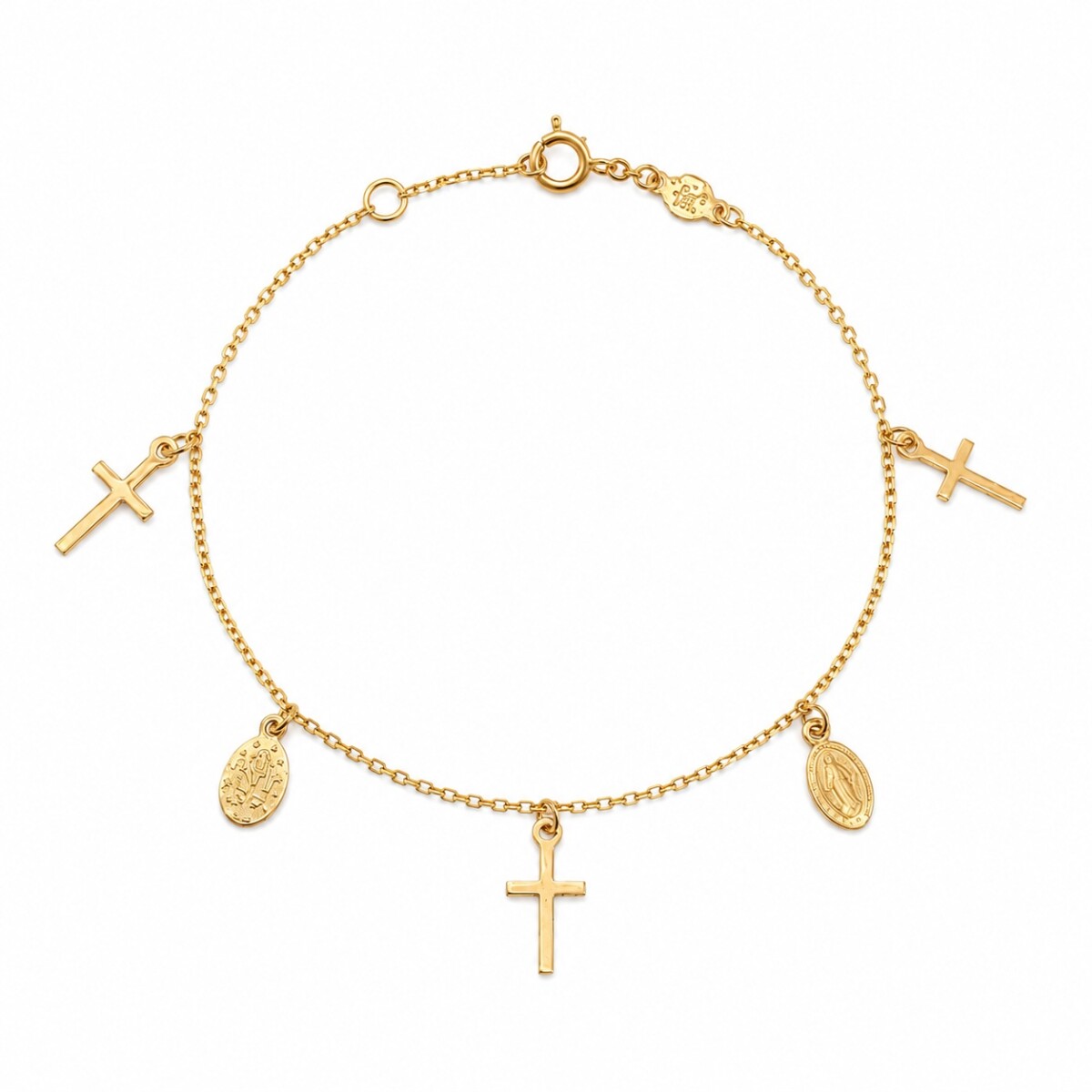 Pulsera Religiosa-Oro bajo-Sin Piedra-PU8059 - sinpiedra 