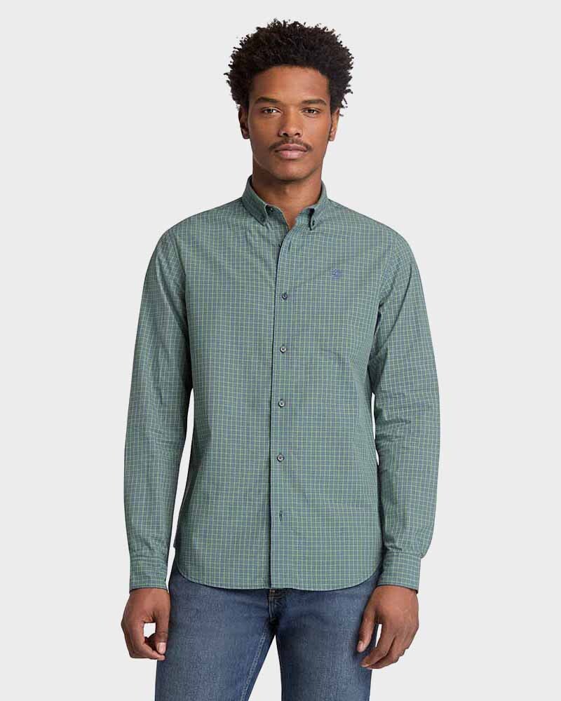 Camisa Micro Plaid Poplin Hombre 4469