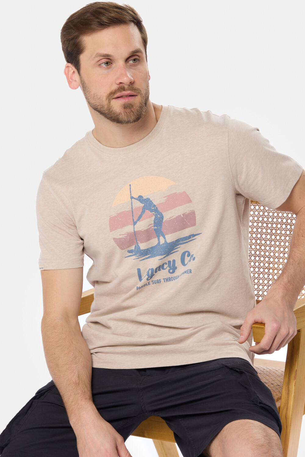 REMERA ESTAMPADA Beige