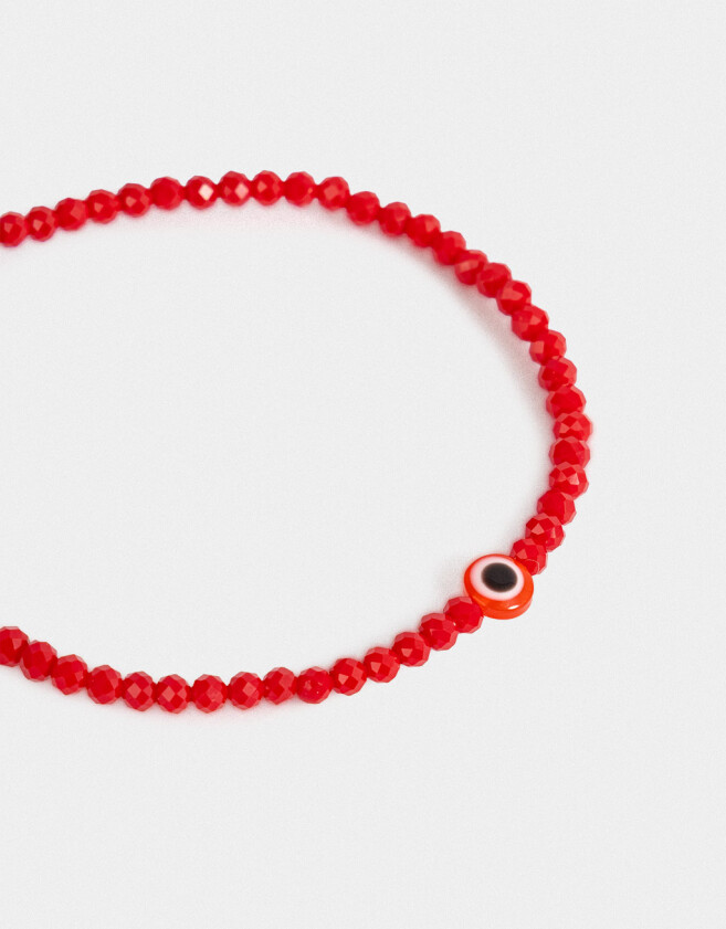Pulseras Elásticas Pulsera Con Mostacillas - Rojo Medio